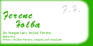 ferenc holba business card